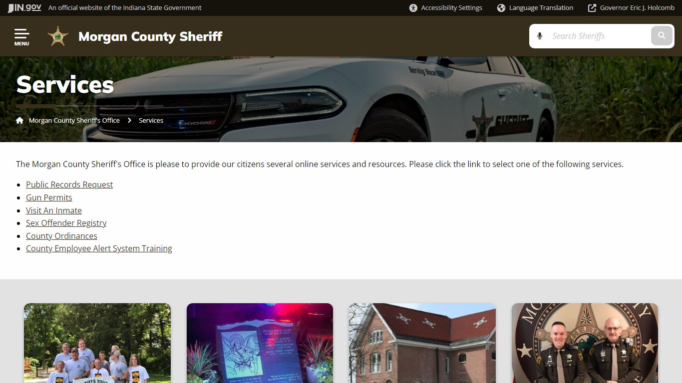 Morgan County Sheriff's Office: Services - IN.gov